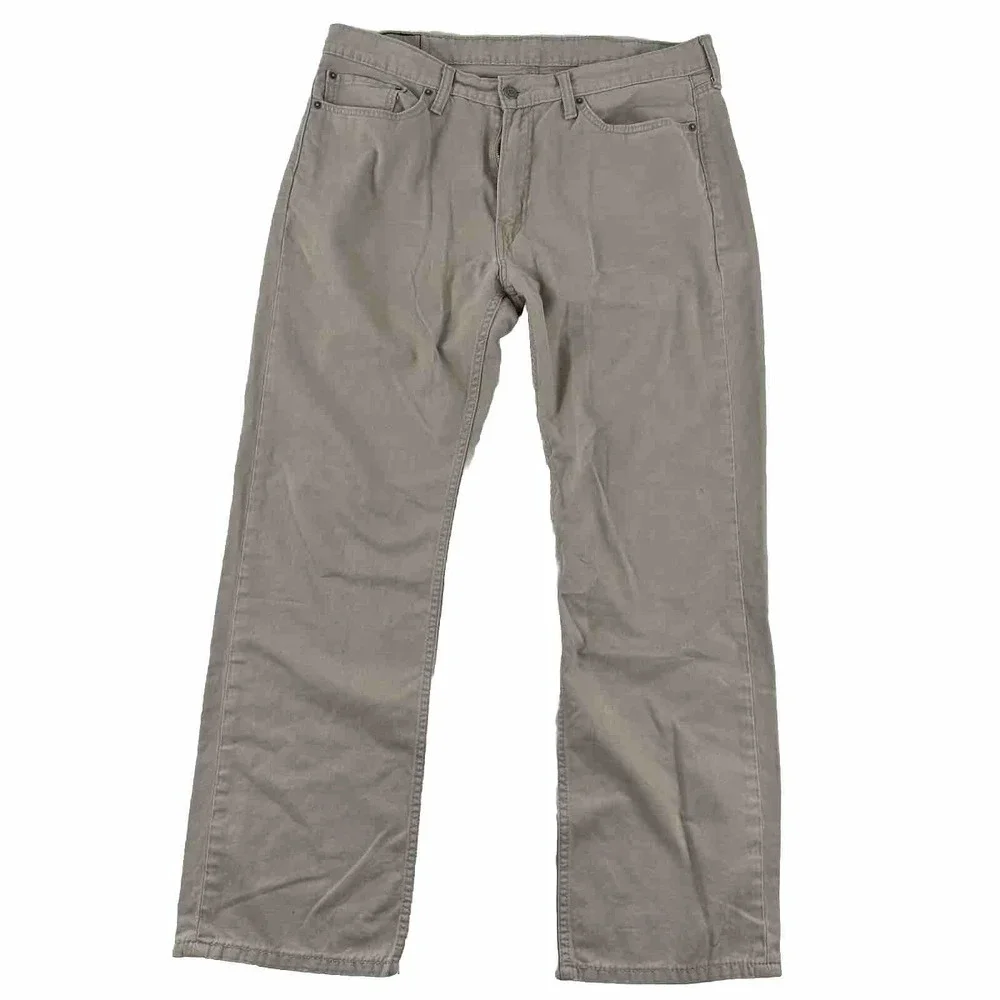 Levi's‎ Mens 514 Beige Jeans Size 38X30 Tan Khaki Straight Black Patch White Tab